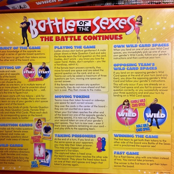 Battle of the Sexes Board Game - Picture 6 of 9